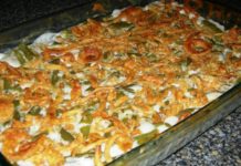 Tejfölös rakott zöldbab reszelt sajttal! Olcsó egytálétel a sütőből!