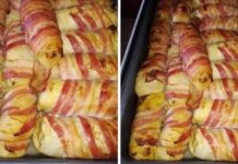 Töltött káposzta újragondolva, baconbe göngyölve, sütőben sütve